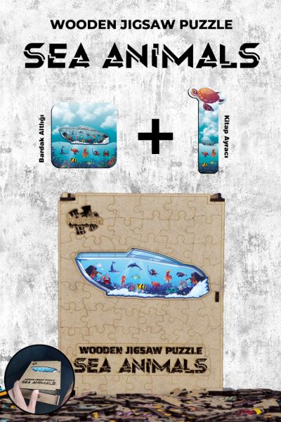 Ahşap Puzzle Sea Animals 87 parça