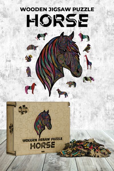 Ahşap Puzzle Horse 170 parça