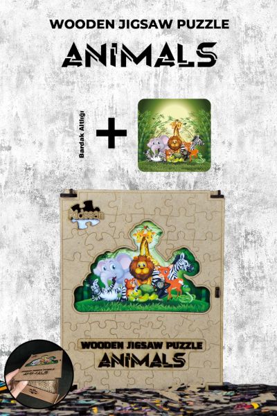 Ahşap Puzzle Animals 87 parça