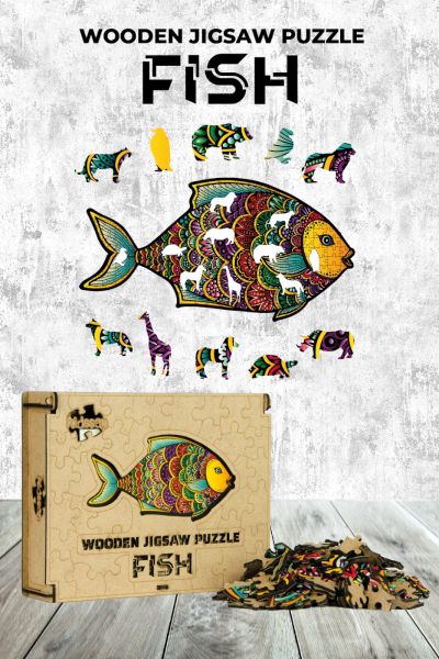 Ahşap Puzzle Fish 182 parça