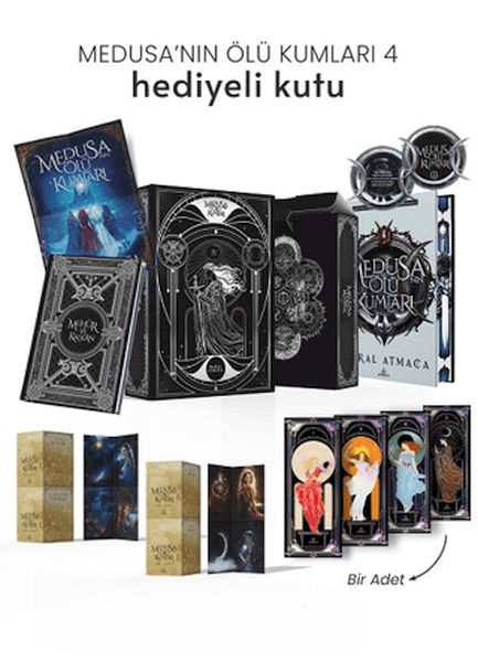 Medusa'nın Ölü Kumları 4 Hediyeli Tekli Kutu Yan Boyamalı Ciltli