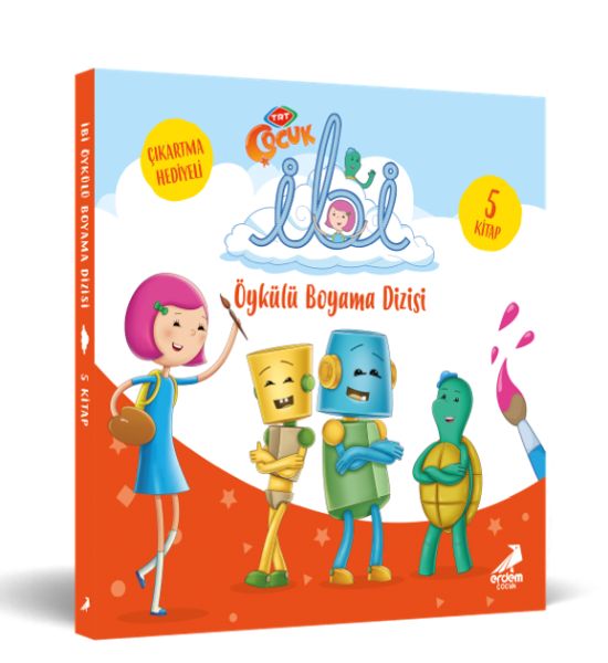 İbi Öykülü Boyama Dizisi 5 Kitap Takım Çıkartma Hediyeli
