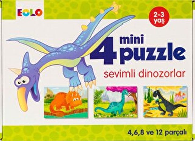 Mini Puzzle Sevimli Dinozorlar
