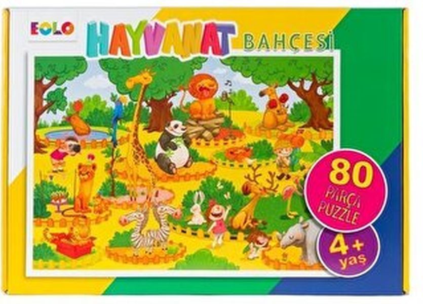 Yer Puzzle 80 Parça Puzzle Hayvanat Bahçesi