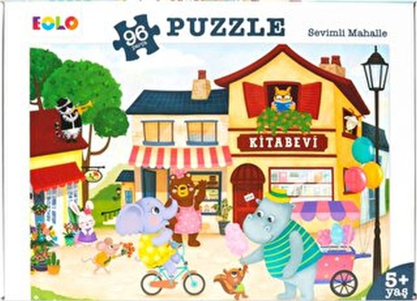 Yer Puzzle 96 Parça Puzzle Sevimli Mahalle