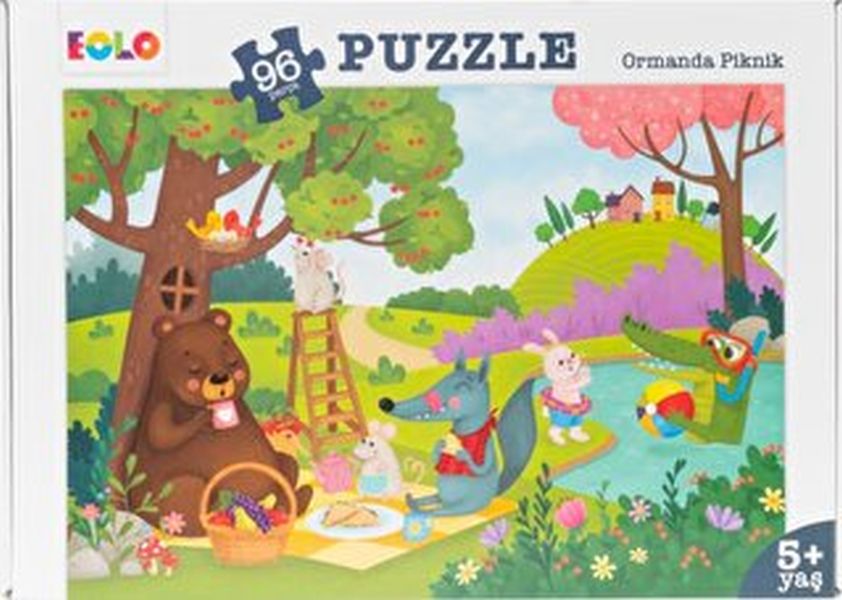 Yer Puzzle 96 Parça Puzzle Ormanda Piknik