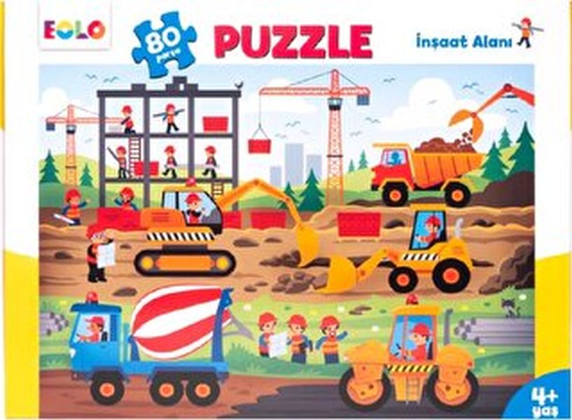 Yer Puzzle 80 Parça Puzzle İnşaat Alanı