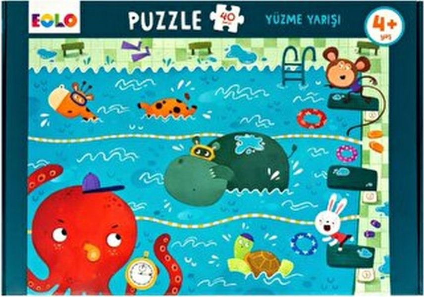 Yer Puzzle 40 Parça Puzzle Yüzme Yarışı