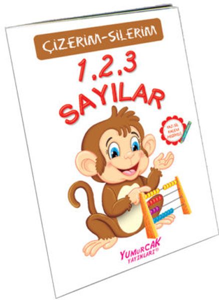 123 Sayılar Çizerim Silerim Kalem Hediyeli