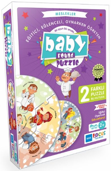 Blue Focus Meslekler Baby Round Puzzle