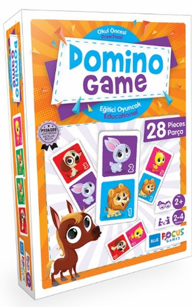 Blue Focus Domino Game Puzzle 28 Parça