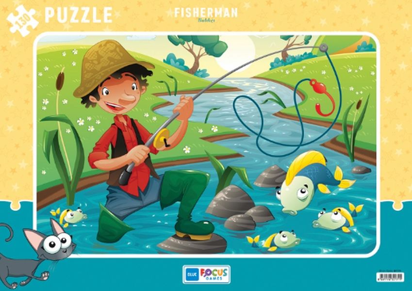 Blue Focus Fisherman Balıkçı Puzzle 130 Parça