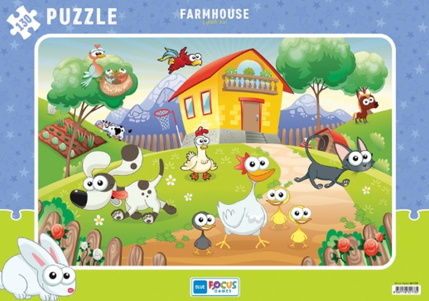 Blue Focus Farmhouse Çiftlik Evi Puzzle 130 Parça