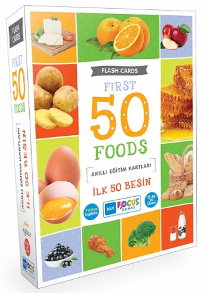 Blue Focus İlk 50 Besin Akıllı Eğitim Kartları
