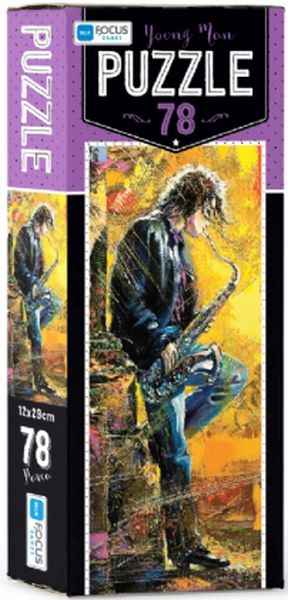 Blue Focus Young Man Puzzle 78 Parça