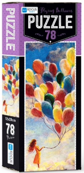 Blue Focus Flying Balloons Puzzle 78 Parça