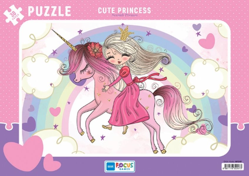 Blue Focus Cute Princess Sevimli Prenses Puzzle 30 Parça