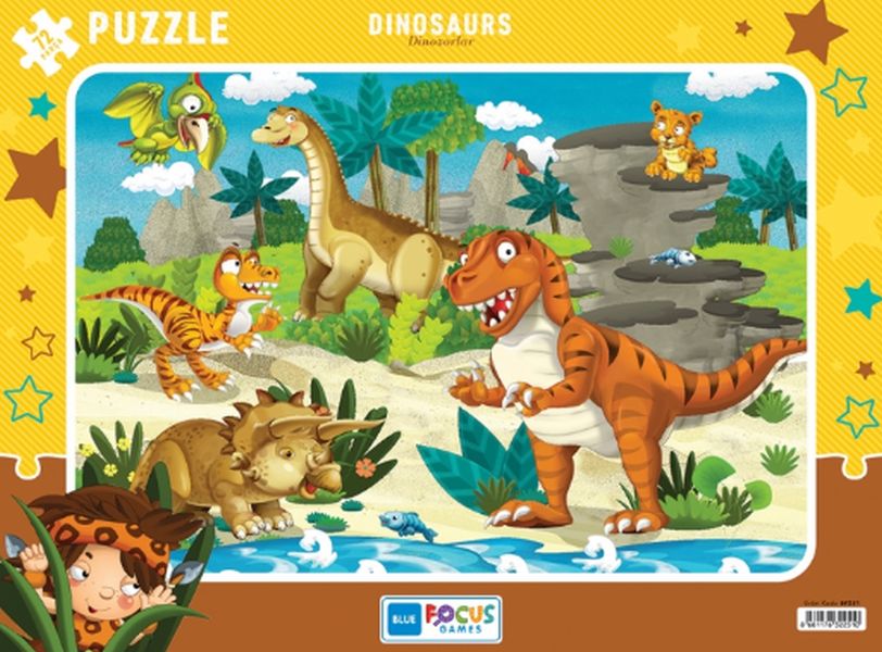 Blue Focus Dinosaurs Dinozorlar Puzzle 72 Parça