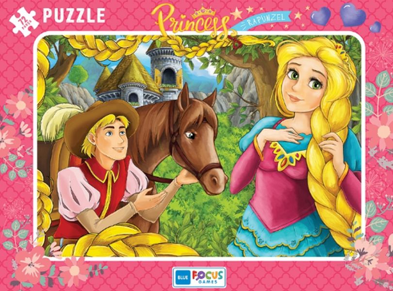 Blue Focus Princess Rapunzel Puzzle 72 Parça