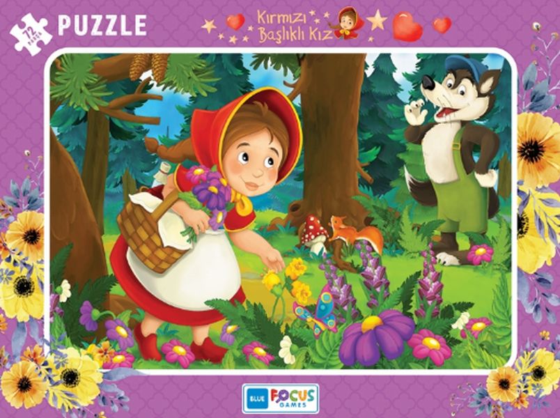 Blue Focus Kırmızı Başlıklı Kız Puzzle 72 Parça