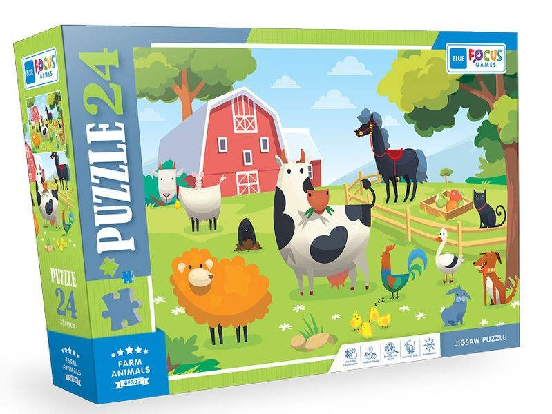 Blue Focus Farm Anımals Çiftlik Hayvanları 24 Parça