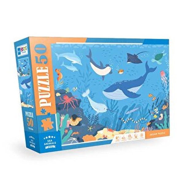 Blue Focus Sea Animals Deniz Hayvanları 50 Parça Puzzle