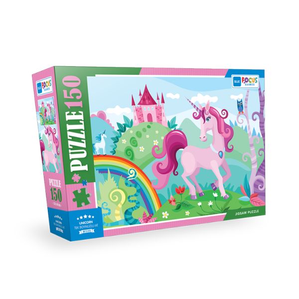 Blue Focus Unicorn Puzzle 150 Parça