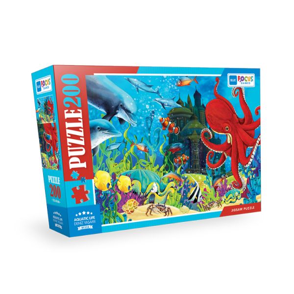 Blue Focus Aquatic Life Deniz Yaşamı Puzzle 200 Parça