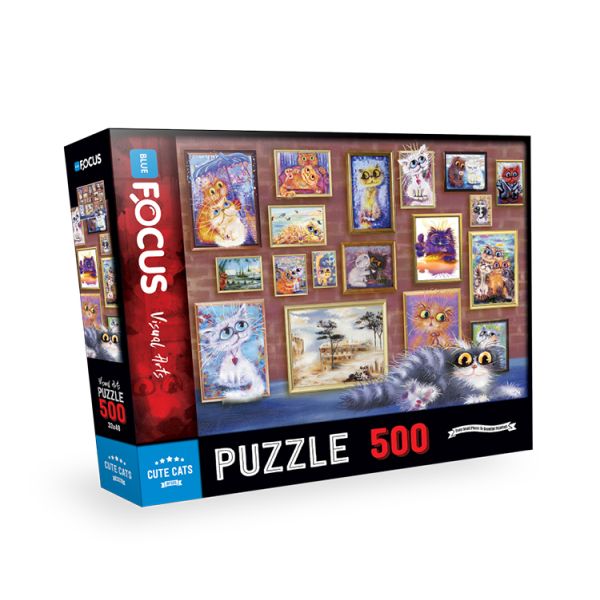 Blue Focus Cute Cats Sevimli Kediler Puzzle 500 Parça
