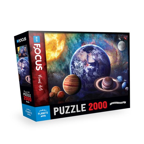 Blue Focus Planets Gezegenler Puzzle 2000 Parça