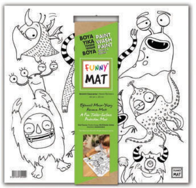 Funny Mat Sevimli Canavarlar 40x40cm
