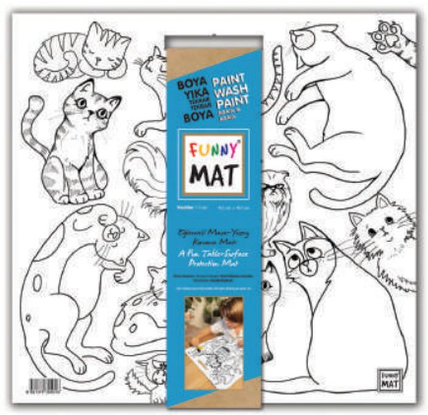 Funny Mat Kediler 40x40cm