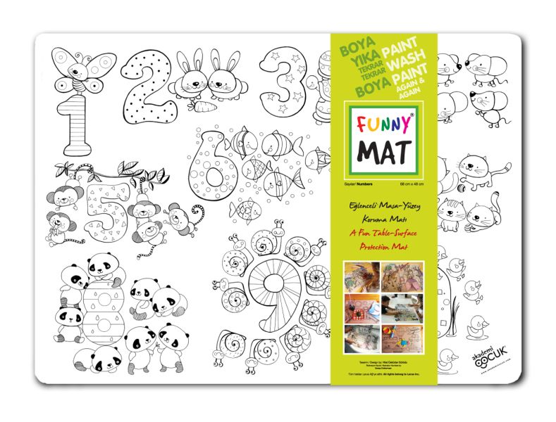 Funny Mat Sayılar Büyük 68x48cm