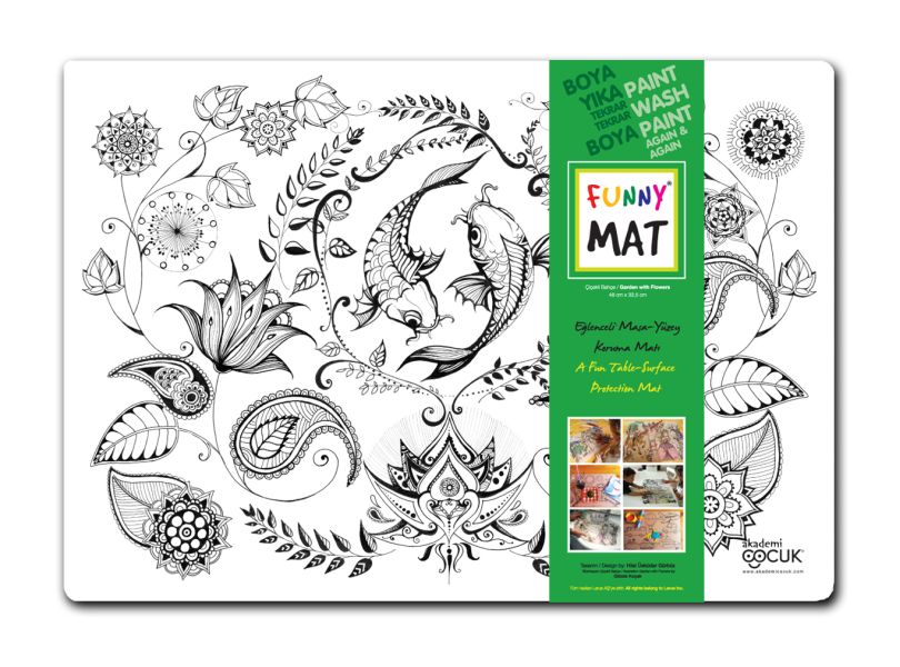 Funny Mat Çiçekli Bahçe Mandala