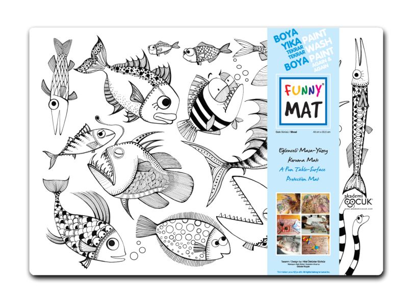 Funny Mat Balık Sürüsü 33,5x48cm