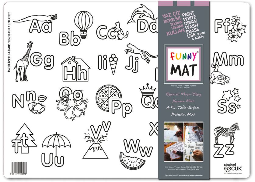 Funny Mat İngilizce Alfabe 33,5x48cm
