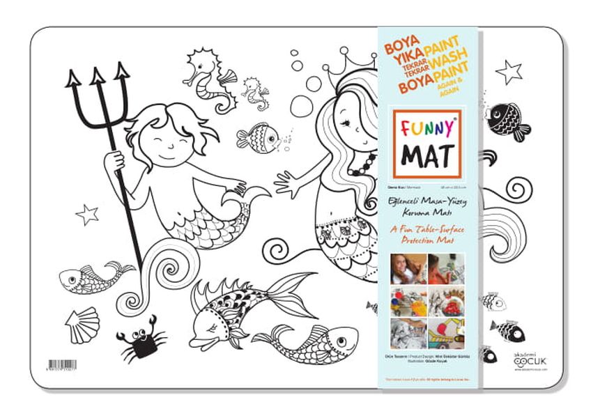 Funny Mat Deniz Kızı 33,5x48cm