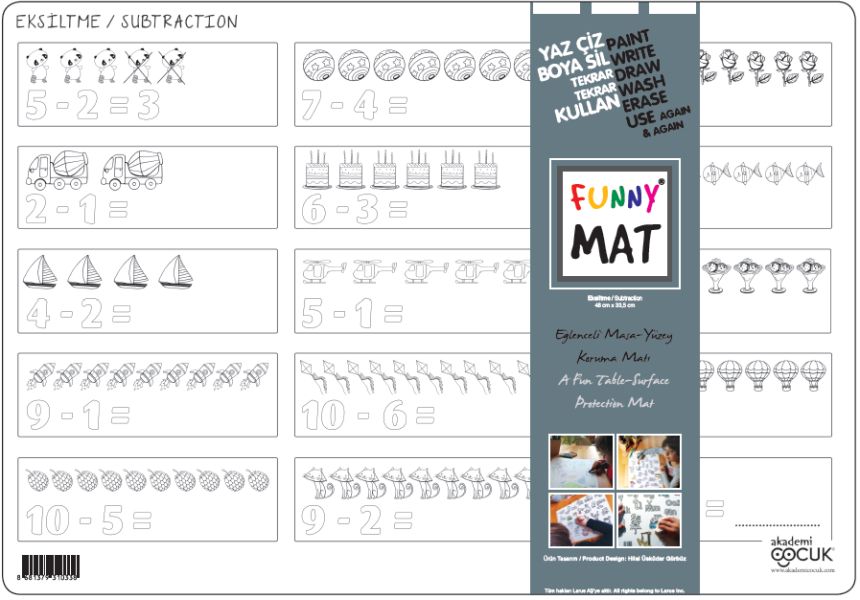 Funny Mat Eksiltme 33,5x48cm