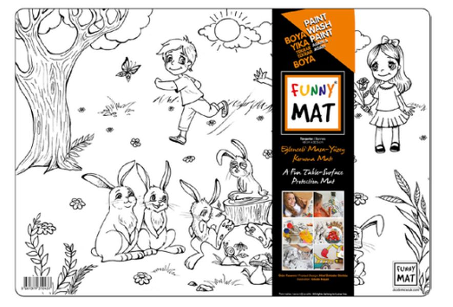 Funny Mat Tavşanlar 33,5x48cm