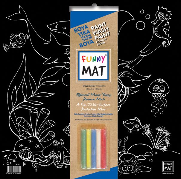 Funny Mat Black Okyanus Tebeşirli