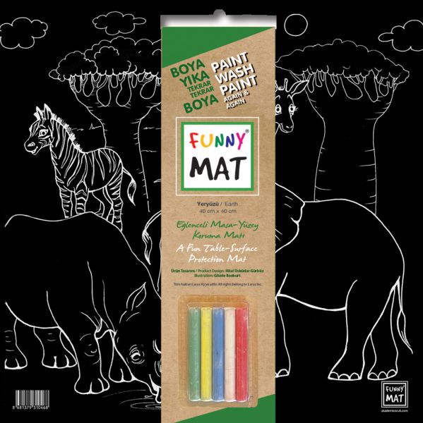 Funny Mat Black Yeryüzü Tebeşirli