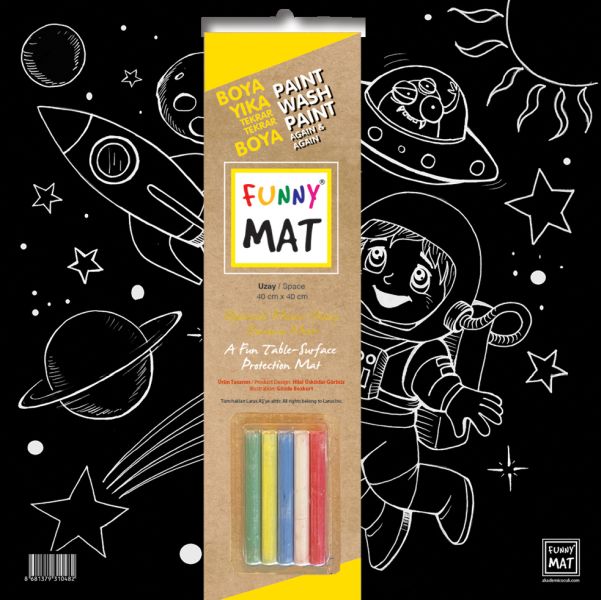 Funny Mat Black Uzay Tebeşirli