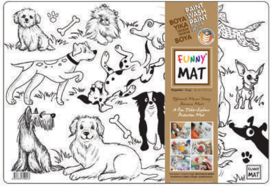 Funny Mat Köpekler 33,5x48cm