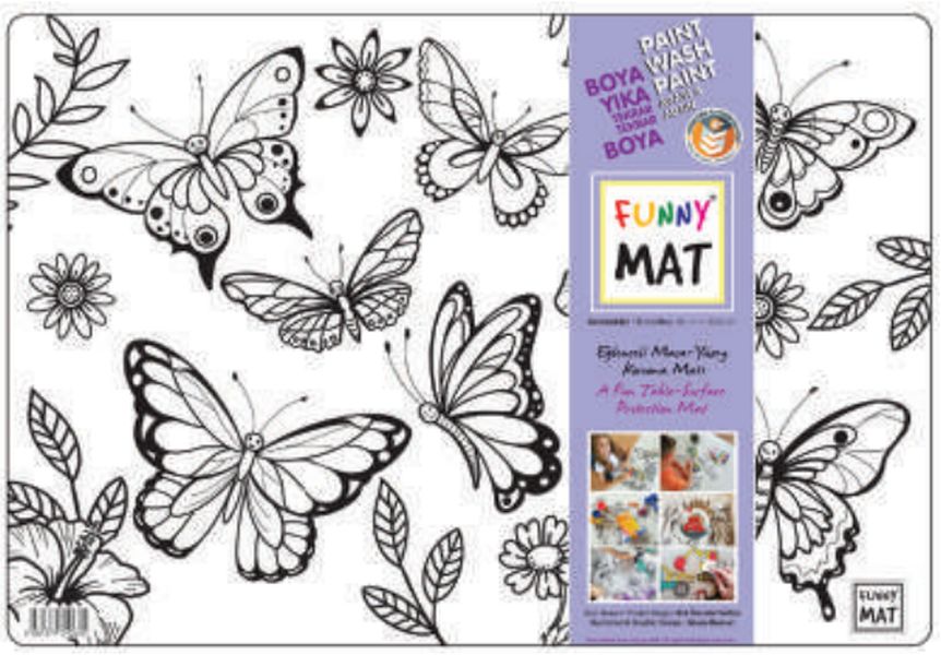 Funny Mat Kelebekler 33,5x48cm