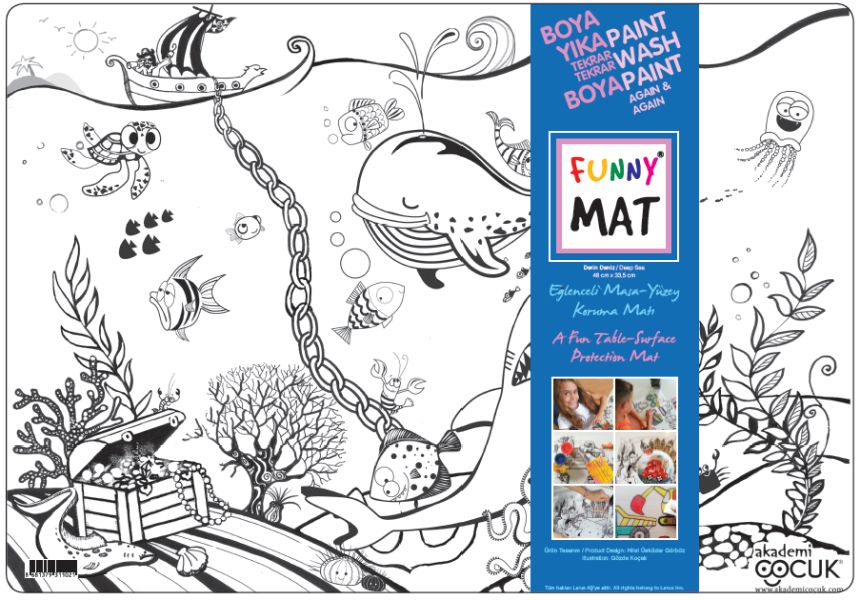 Funny Mat Derin Deniz Küçük 33,5x48cm