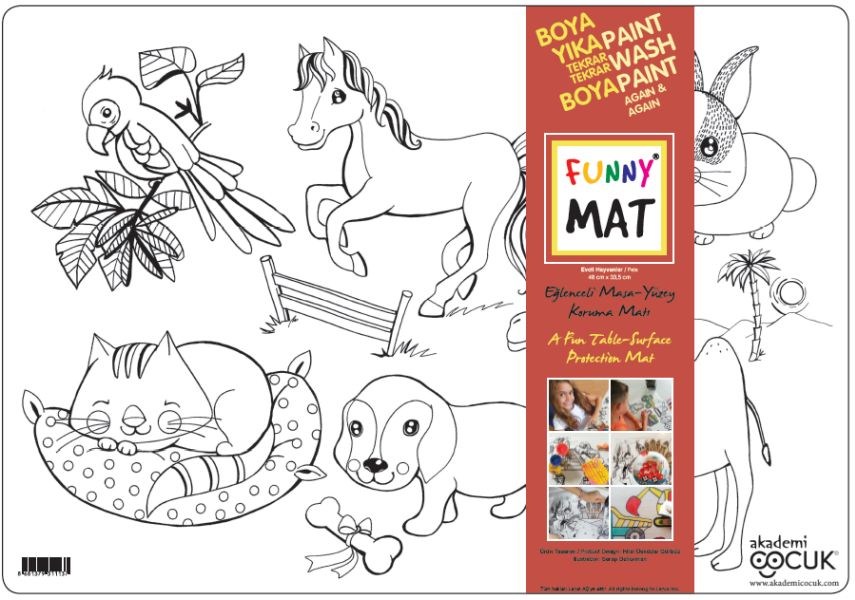 Funny Mat Evcil Hayvanlar 33,5x48cm