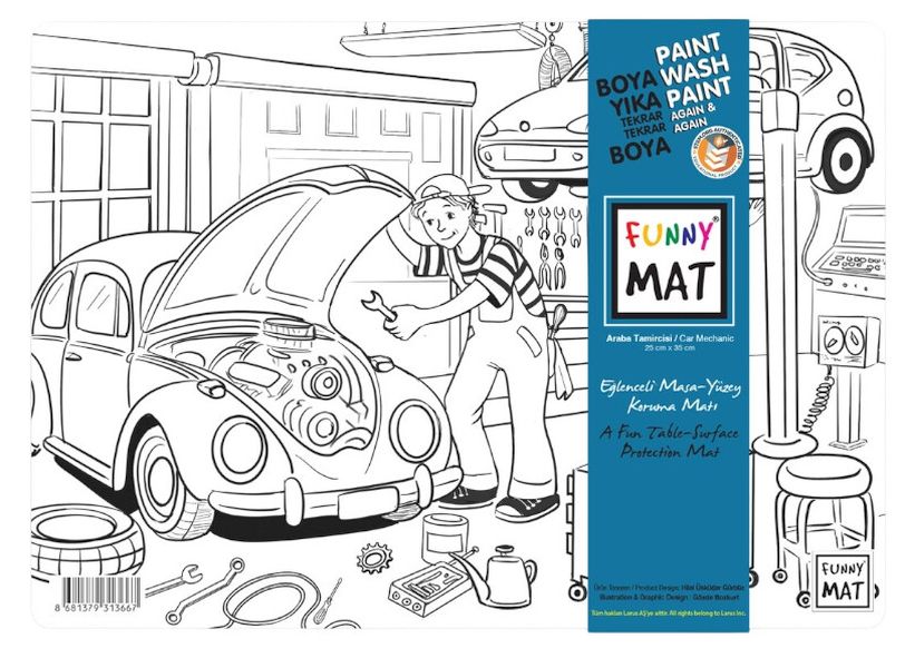 Funny Mat Mini Araba Tamircisi