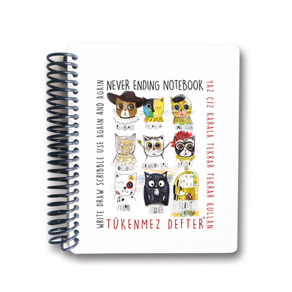 Tükenmez Not Defteri 4 Ressam Kediler 13x16 cm