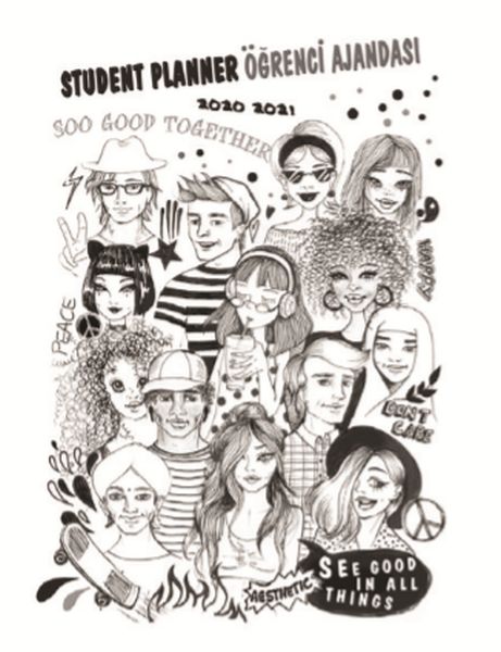 Akademi Çocuk Öğrenci Ajandası 2020 2021 World People 3075 16x21 cm