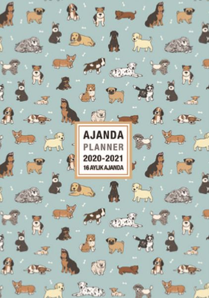 Akademi Çocuk 2020 2021 16 Aylık Ajanda Lovely Dogs 3083 12x17 cm